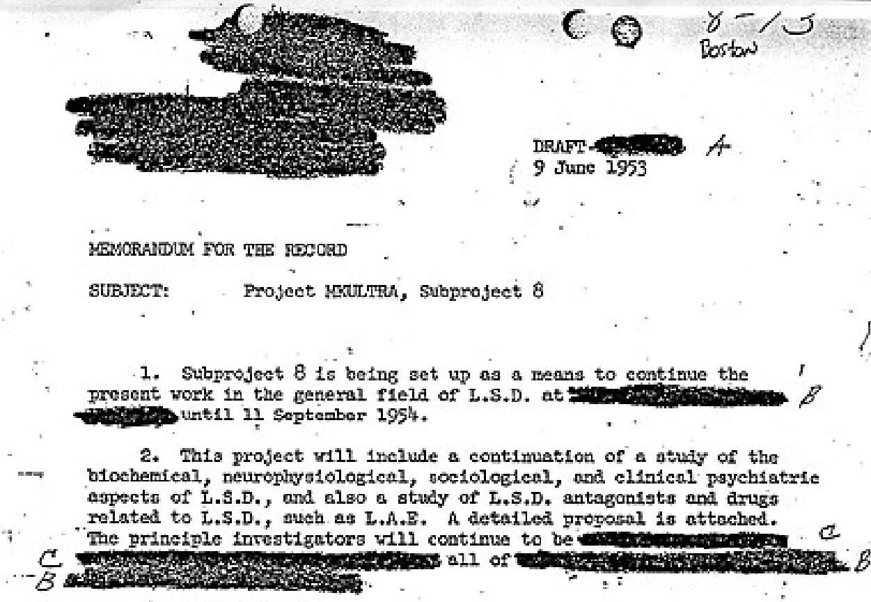 MK Ultra resmi belgeleri ve beyin yıkama teknikleri