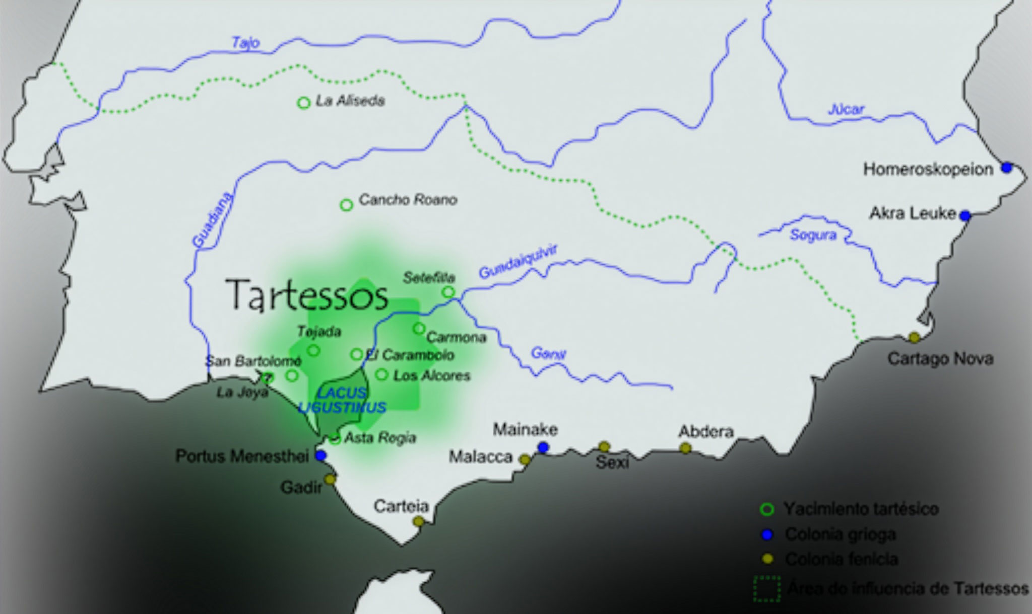 Tartessos medeniyetini temsil eden antik şehir illüstrasyonu