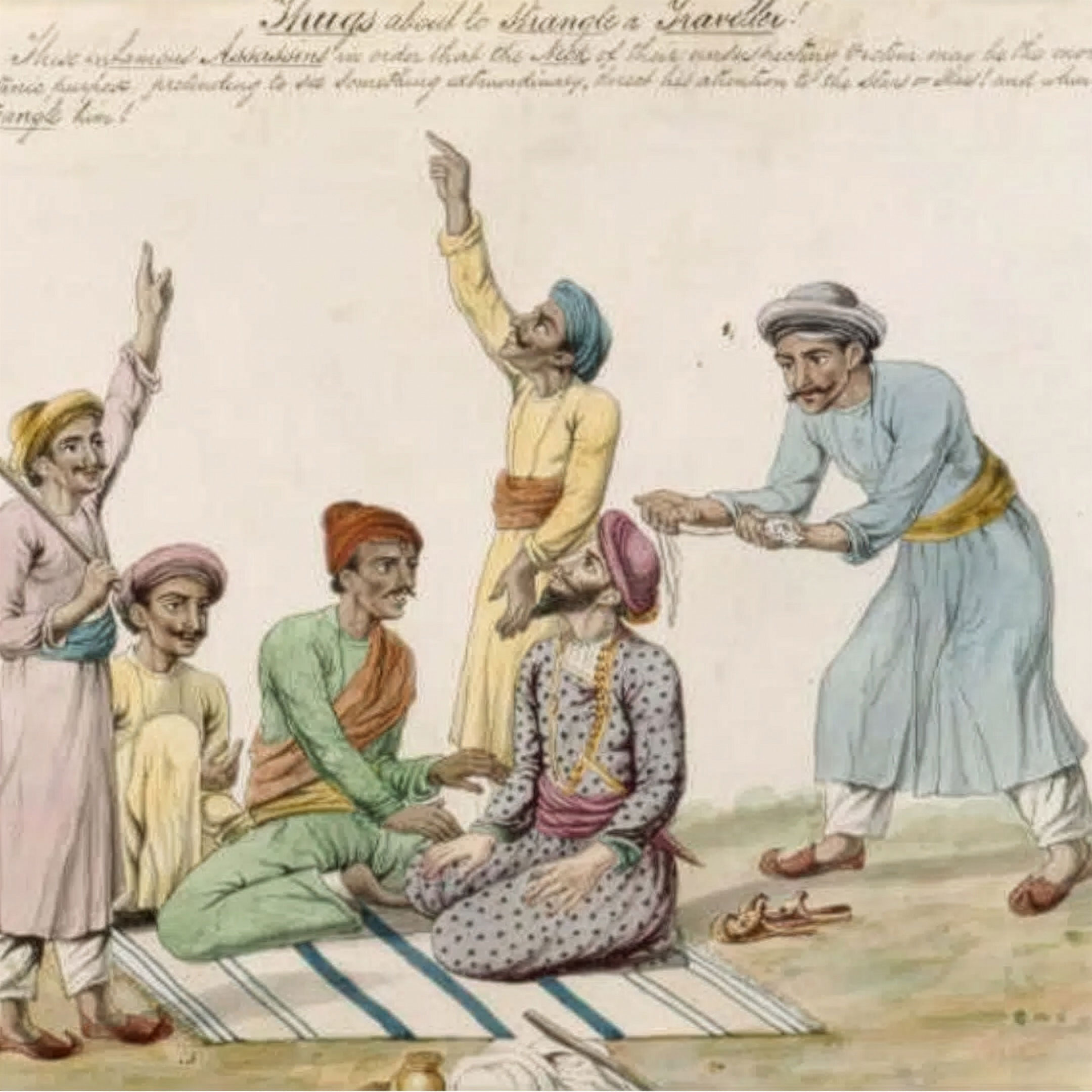 Thuggee ağının işleyişini temsil eden görsel